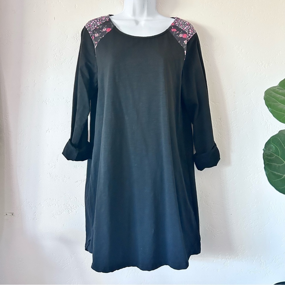 EVY'S TREE The Kylie Shirt Dress Black Size M
